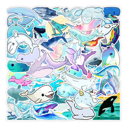 50PCS Ocean Series Graffiti Stickers Car Phone Trunk Water Cup Decoration Sticker