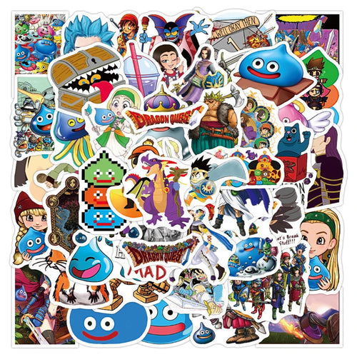 50PCS Cartoon Anime Dragon Quest Sticker Game Luggage Notebook Motorcycle Graffiti Sticker