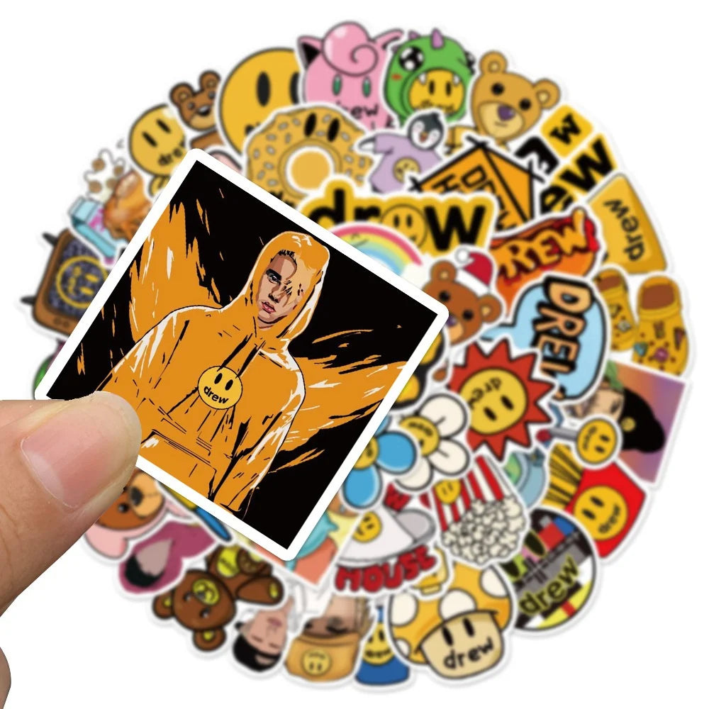 50PCS Stickers Tide Brand Collection Stickers DIY Luggage Laptop Mobile Phone Water Cup Decoration Stickers