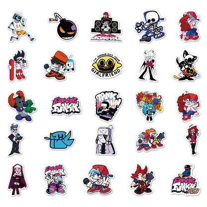 50PCS   FridayNight Funk Cartoon Game Graffiti Waterproof Sticker Suitcase Notebook Refrigerator Helmet