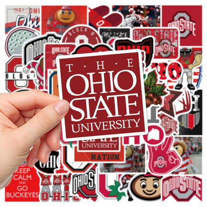 50PCS Ohio State University Personalized Decoration Graffiti Waterproof Sticker Notebook Refrigerator Skateboard