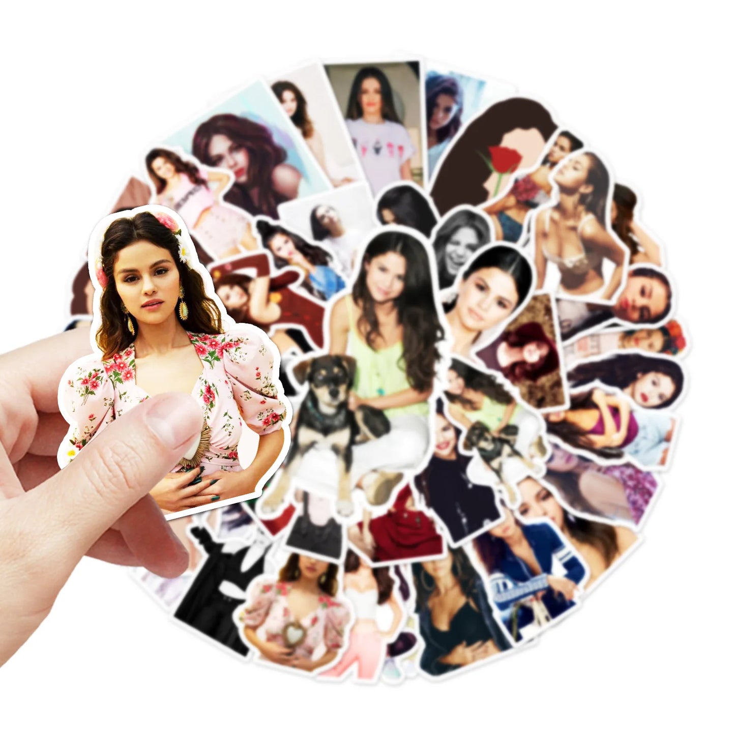 50pcs Popular Beautiful Woman Selena Gomez Graffiti Personality DIY Suitcase Mobile Phone Case Toy Sticker