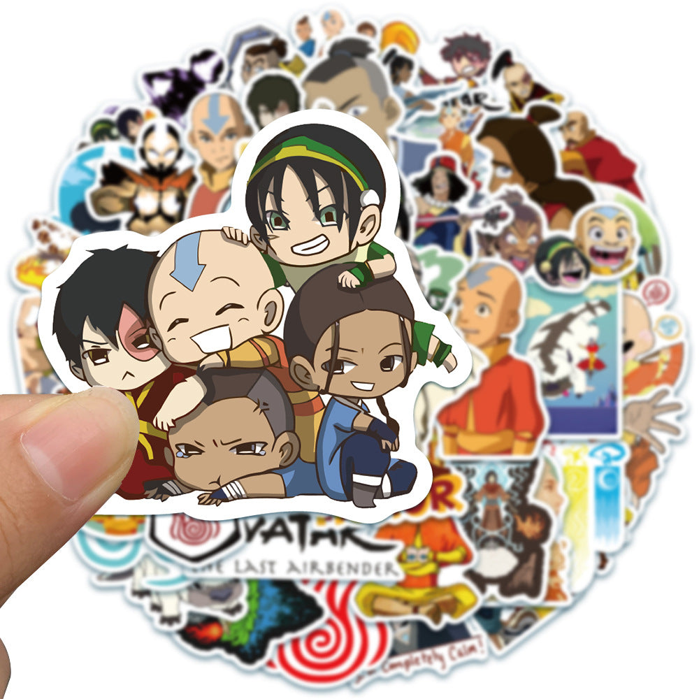 50PCS Avatar: The Last Airbender Character Doodle Stickers Perfect for laptops, helmets, skateboards, water bottles, pencil cases, and desktop decorations
