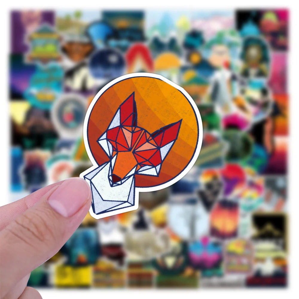 50PCS Outdoor Travel Small Fresh Stickers Skateboard Laptop Graffiti Waterproof Stickers Children's Toys