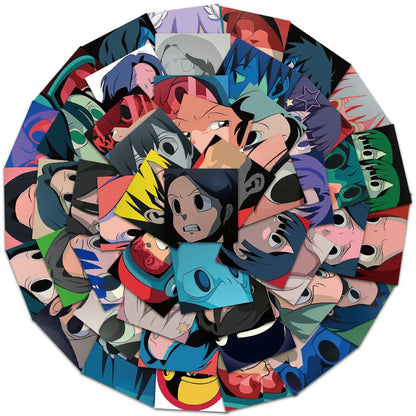 50PCS Korean Illustration Aokizy Personalized Decoration Graffiti Waterproof Sticker Skateboard Water Cup Helmet