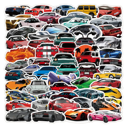 50PCS Cartoon Modification Performance Automobile Low Lying Steel Gun Graffiti Sticker Trolley BoxGraffitiSticker