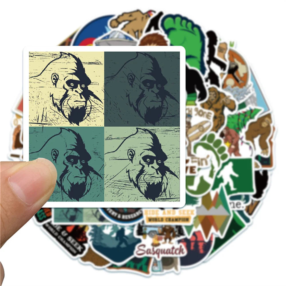 50 Outdoor Adventure Cartoon Gorilla Diary Doodle Suitcase Skateboard Decoration Waterproof Sticker Toy