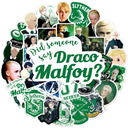 50PCS Draco Malfoy Character Personality Decoration Graffiti Waterproof Sticker Notebook Refrigerator Skateboard