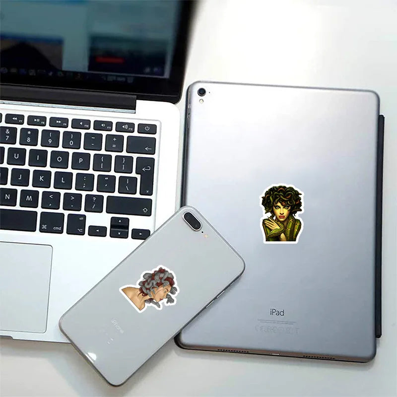 50PCS Demon Snake Girl in Greek Mythology Cartoon Stickers Bike Notebook Cell Phone Skateboard Sticker Decal Gothic Toys