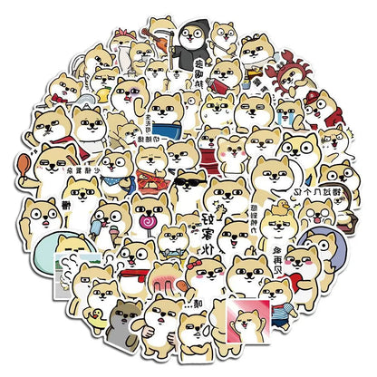 50PCS Funny Xiaofeichai Expression Bag Cartoon Graffiti Waterproof Sticker SuitcaseNotebookRefrigeratorSkateboard
