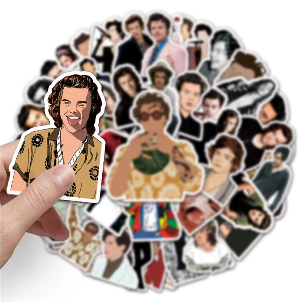 50PCS Curly Harry Personalized Graffiti Waterproof Sticker Suitcase Notebook Refrigerator Stationery Box WaterCup
