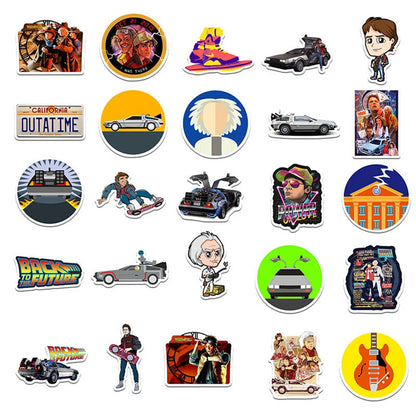 50PCS Film Back To The Future Graffiti Waterproof Sticker Suitcase Notebook Refrigerator Skateboard StationeryBox