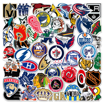 50PCS Ice Hockey Enthusiasts Graffiti Guitar Mobile Phone Case Suitcase Skateboard Gift Stationery Stickers