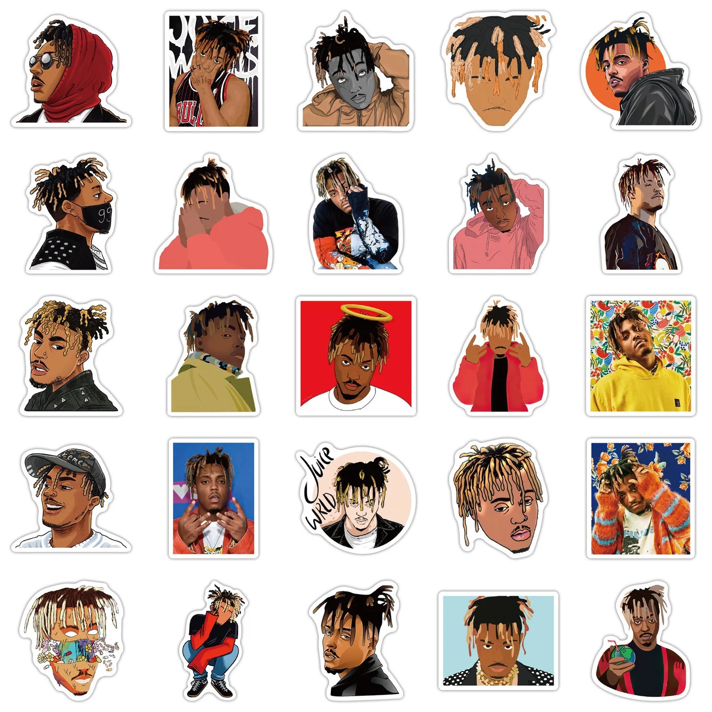 50PCS   SingerJuiceWrld Personalized Graffiti Waterproof Sticker Suitcase Notebook Refrigerator Skateboard Helmet
