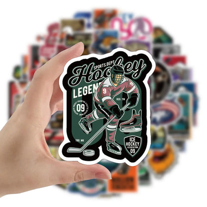 50PCS Hockey Graffiti Sticker Waterproof Luggage, Laptop Computer Cup, Refrigerator Slide, Helmet Sticker,Custom