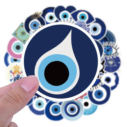 50PCS Evil Eyes Personality Decoration Graffiti Waterproof Sticker Notebook Stationery Box Refrigerator Water Cup
