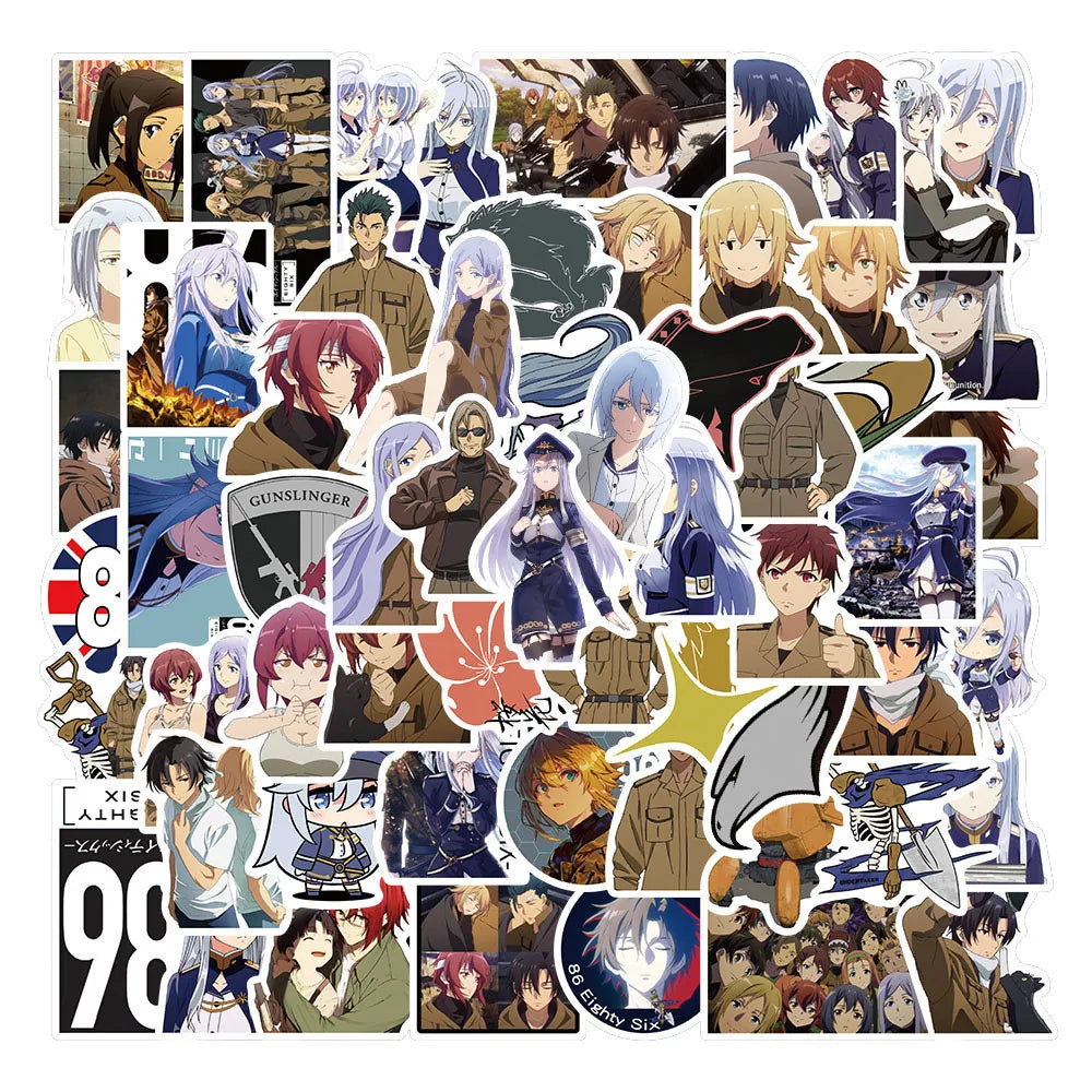 50PCS   Animation 86 Eighty Six-86: Nonexistent Theater Personalized Graffiti Waterproof StickerStationeryBoxHelmet
