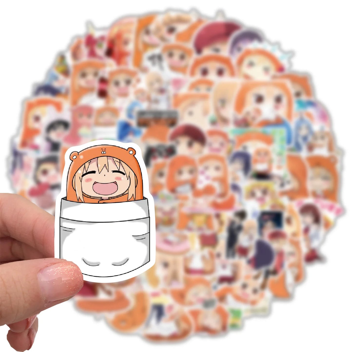 50PCS Cartoon Japanese comic Chimaimei Boo character decorative style graffiti stickers, personalized fashion creative trend DIY exquisite decorative decal cups, helmets, skateboard popular sticker toys