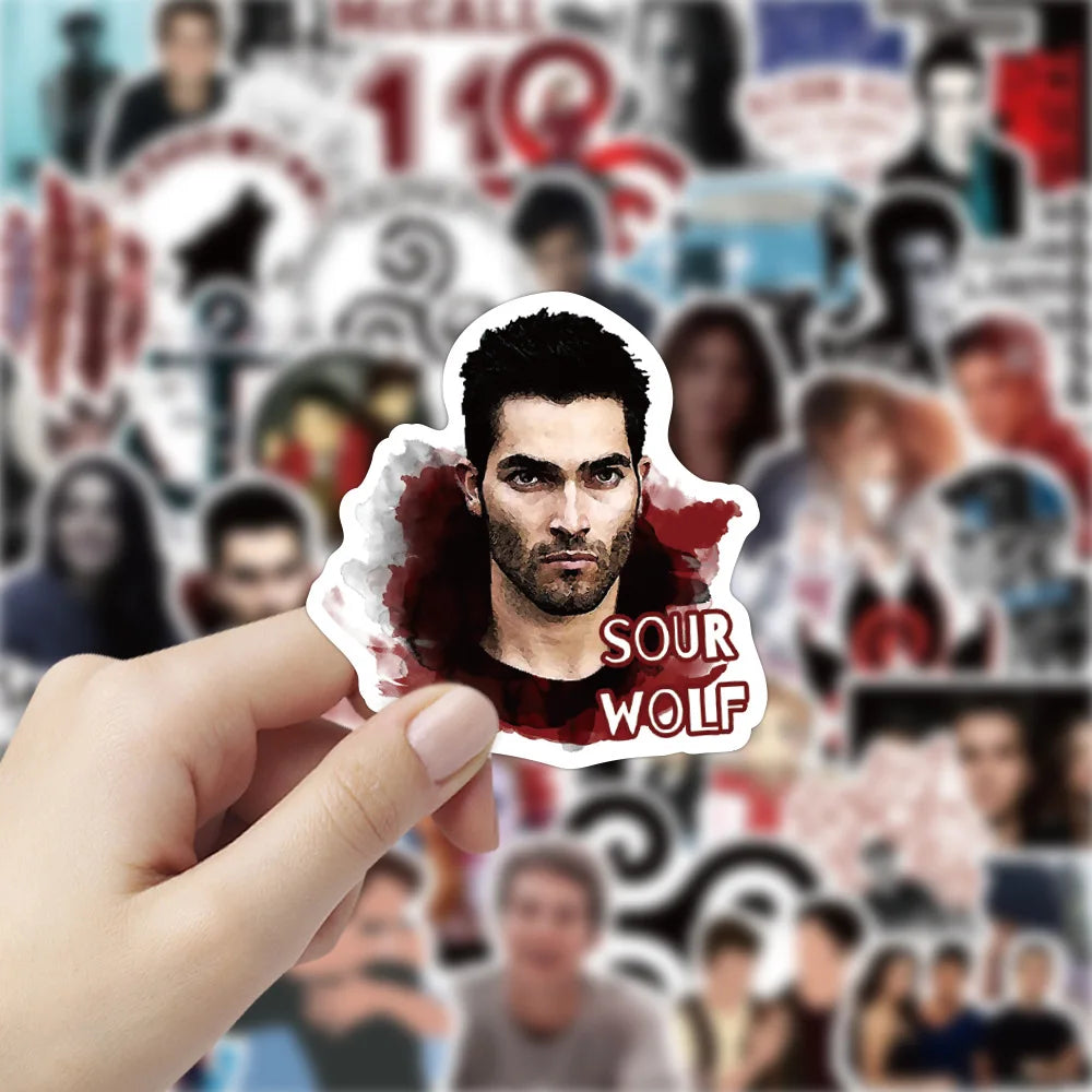 50PCS American Drama Teen Wolf Graffiti Sticker Waterproof Suitcase Notebook Refrigerator Personality Water Cup