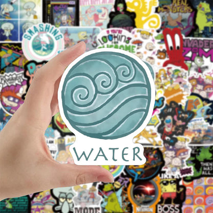 50PCS New 90s Cartoon Animated Graffiti Stickers Waterproof Luggage Laptop Scooter Water Cup Stickers