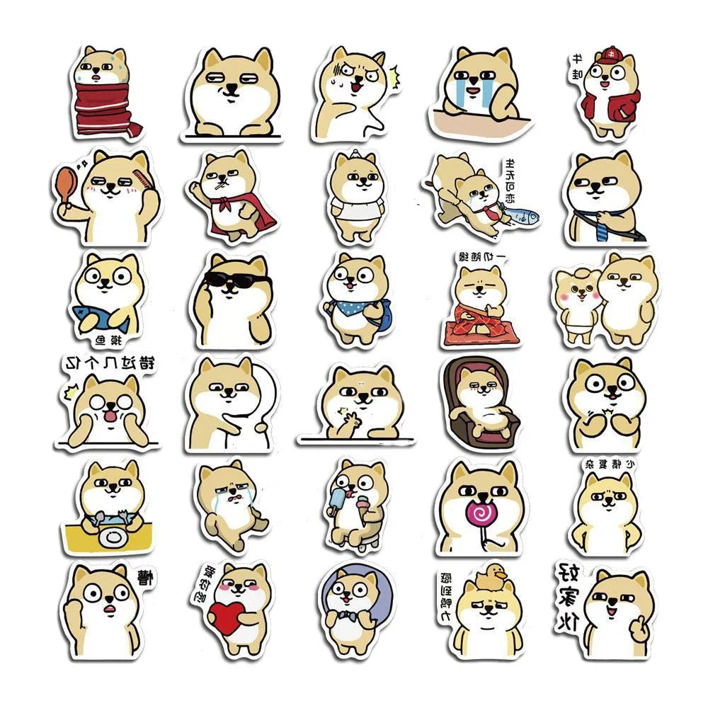 50PCS Funny Xiaofeichai Expression Bag Cartoon Graffiti Waterproof Sticker SuitcaseNotebookRefrigeratorSkateboard