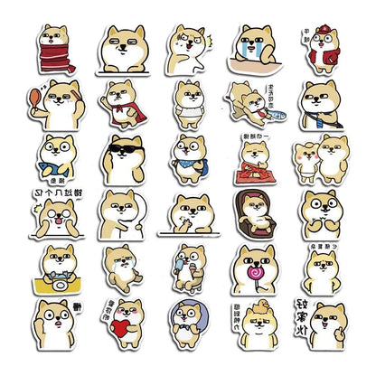 50PCS Funny Xiaofeichai Expression Bag Cartoon Graffiti Waterproof Sticker SuitcaseNotebookRefrigeratorSkateboard