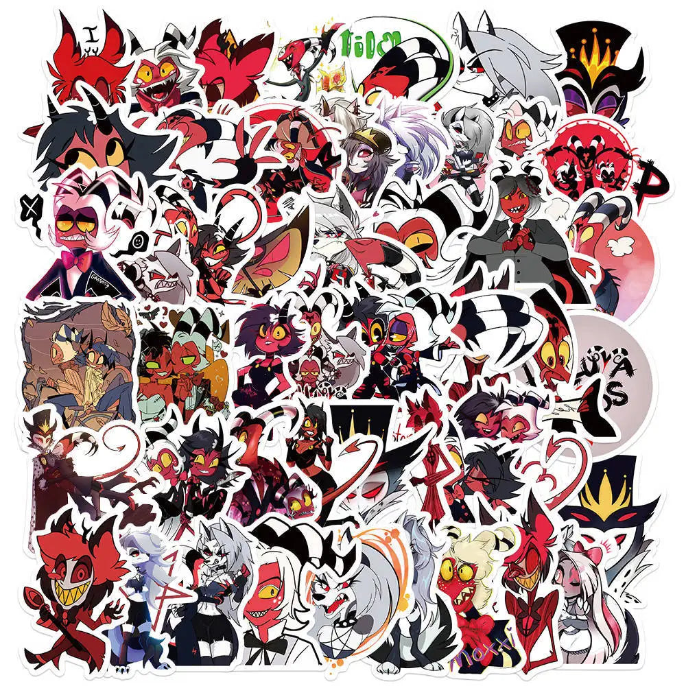 50PCS Do Not Repeat Anime Evil Boss Graffiti Stickers DIY Luggage Refrigerator Waterproof Stickers