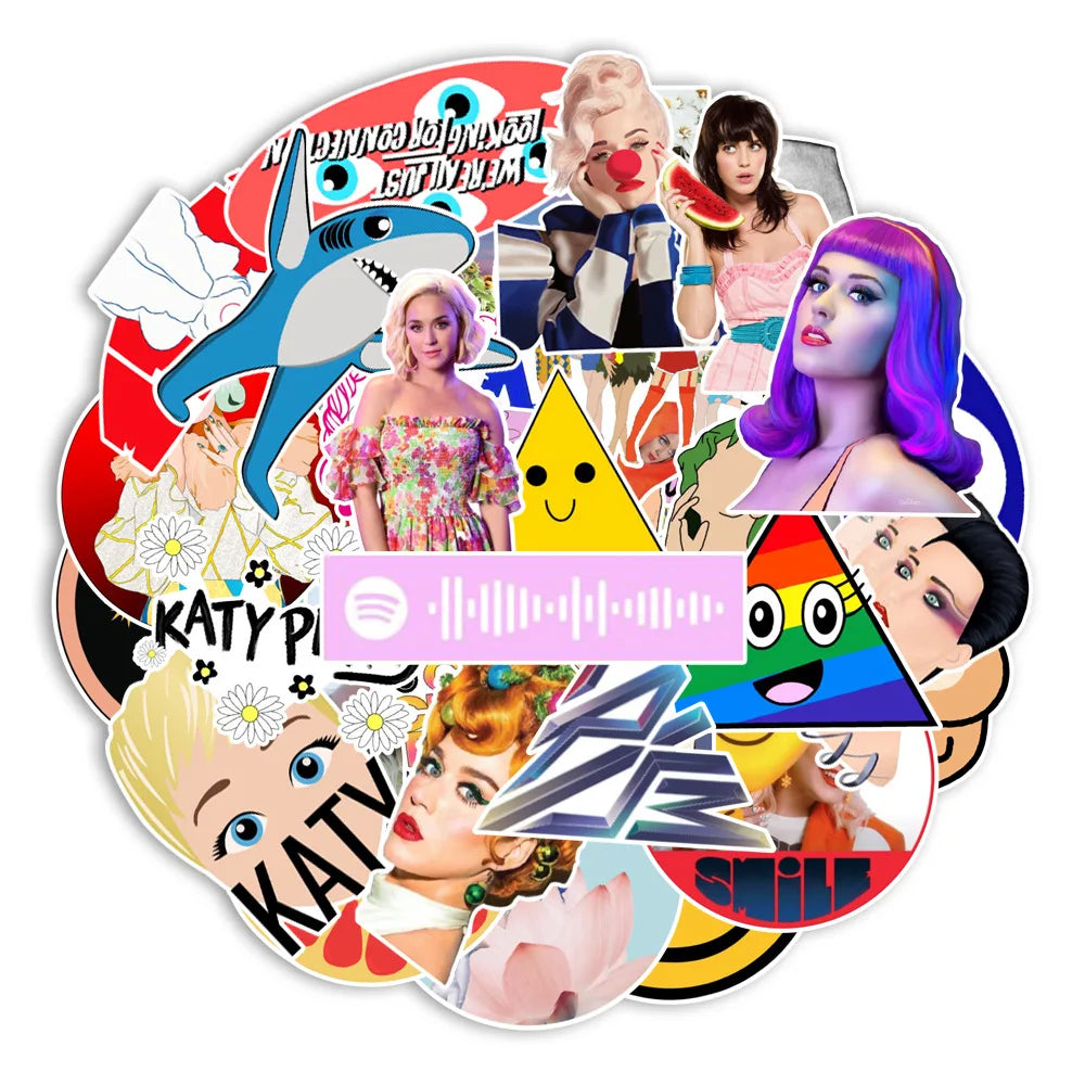 50PCS European and American Singer Fruit Sister Graffiti Waterproof Sticker Suitcase NotebookRefrigeratorWaterCup