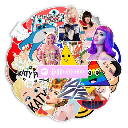50PCS European and American Singer Fruit Sister Graffiti Waterproof Sticker Suitcase NotebookRefrigeratorWaterCup