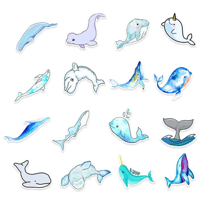 50PCS Ocean Series Graffiti Stickers Car Phone Trunk Water Cup Decoration Sticker