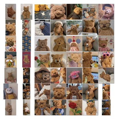 50PCS Cute Doll Bear Personality Decoration Graffiti Waterproof Sticker Notebook Refrigerator Skateboard WaterCup