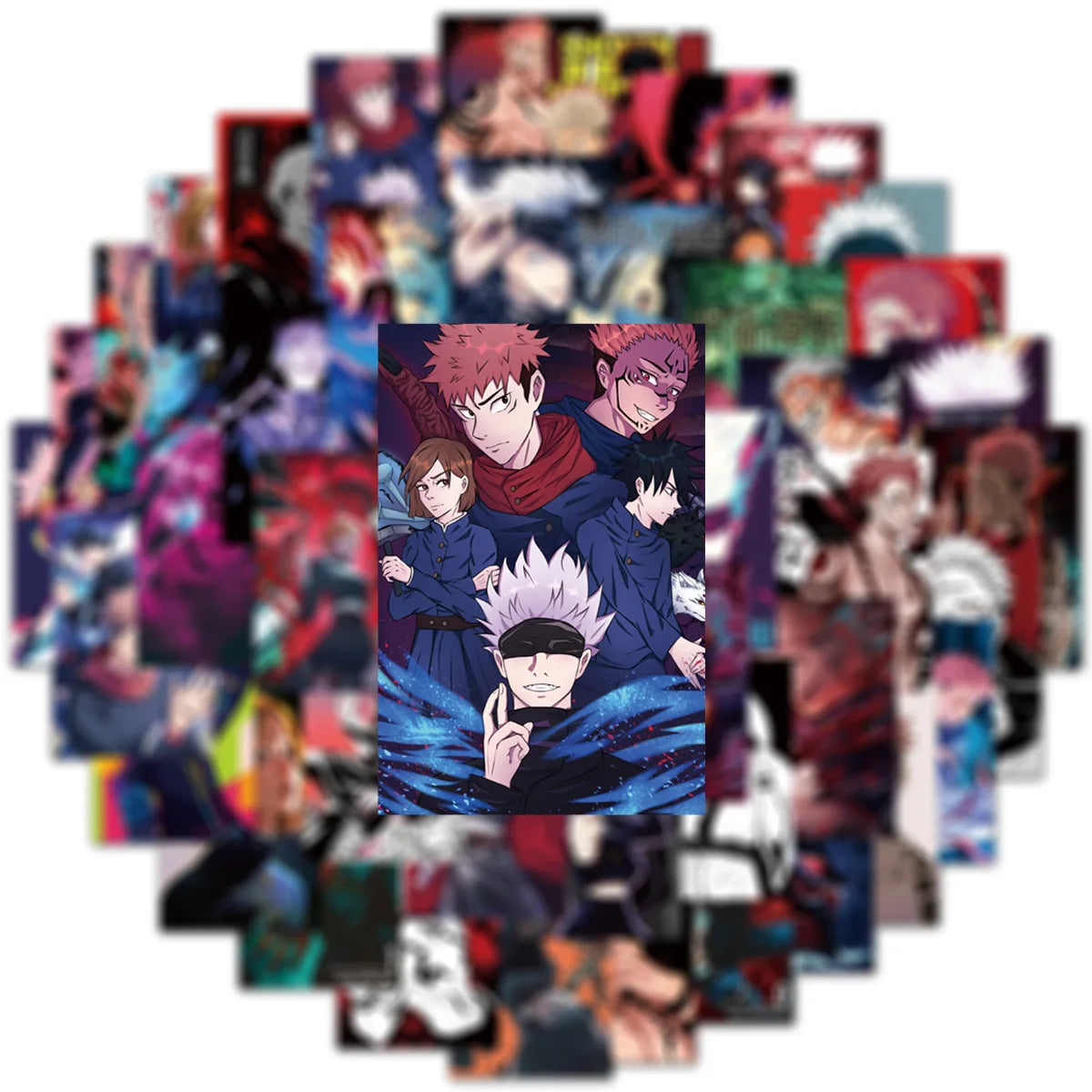 50Pcs Anime Stickers Jujutsu Kaisen Sticker Decals Vinyl on DIY Laptop Guitar Skateboard Luggage Children's Toy