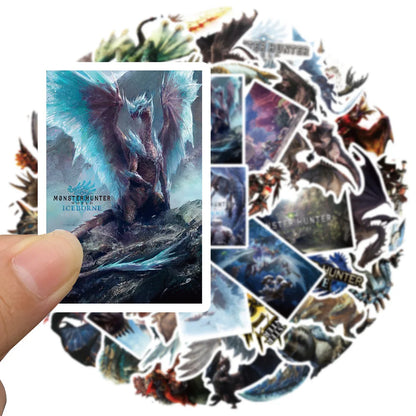 50PCS Game Monster Hunter Personalized Decoration Graffiti Waterproof Sticker Notebook Skateboard Water CupHelmet