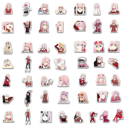 50PCS   CuteAnime National Team Guitar Trunk Water Cup Decoration Sticker Graffiti Waterproof