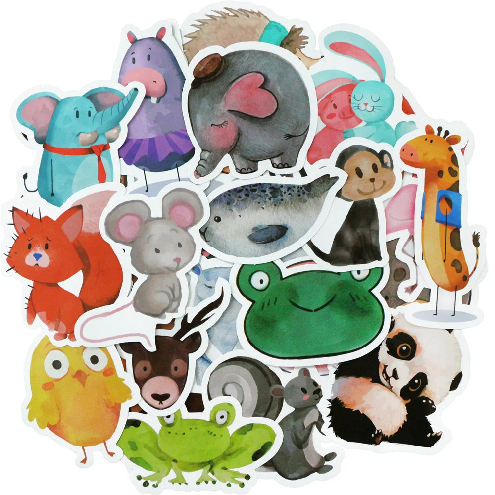 50PCS Cartoon Fresh Graffiti Laptop Guitar Motorcycle Luggage Skateboard Bike Waterproof Sticker