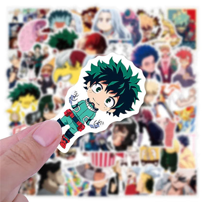 50PCS Riman Cartoon My Hero Academy Graffiti Sticker Luggage Laptop Scooter Water Cup Sticker