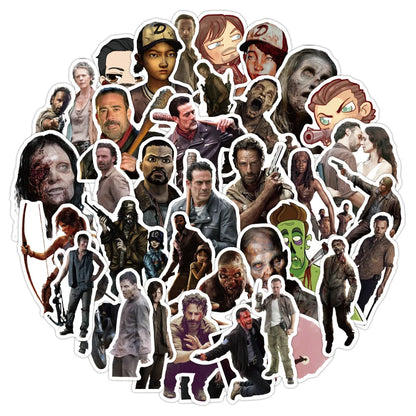 50PCS Walking Dead American Drama Personality Trend Decoration Graffiti Waterproof Sticker Notebook Refrigerator