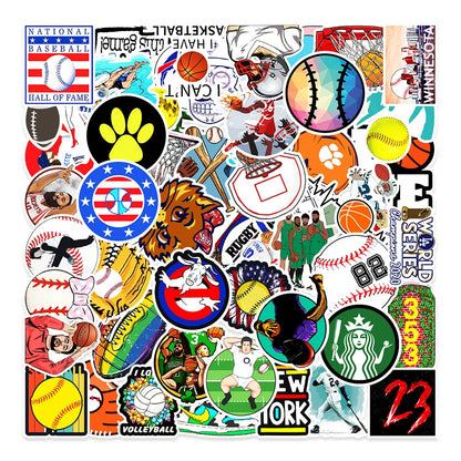 50PCS New Sports Collection Graffiti Stickers Car Trunk Phone Waterproof Stickers Graffiti Decoration Wholesale