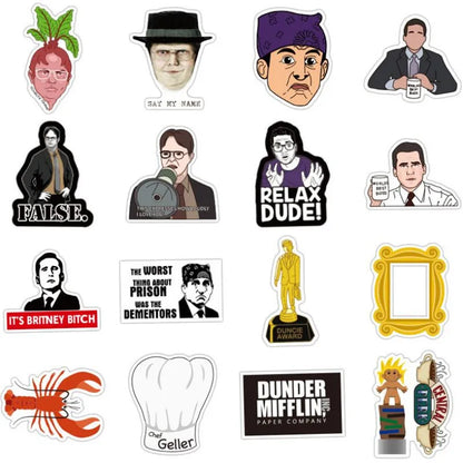 50PCS cartoon TV series character suitcase skateboard guitar graffiti waterproof sticker decoration