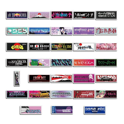 50PCS Racing Jdm Hand Account Stickers Notebook Luggage Mobile Phone Decoration Graffiti Waterproof Stickers
