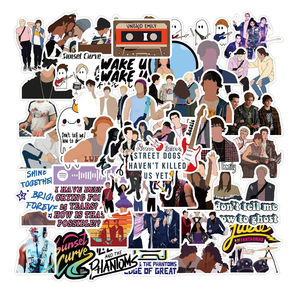 50PCS   TVSeries Julie and Phantom Boy Graffiti Waterproof Sticker Suitcase Notebook Refrigerator Helmet Water Cup