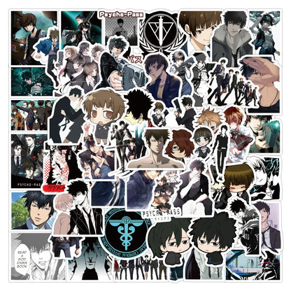 50PCS New Japanese Anime Psychographer Graffiti Stickers Car Trunk Water Cup Refrigerator Sticker