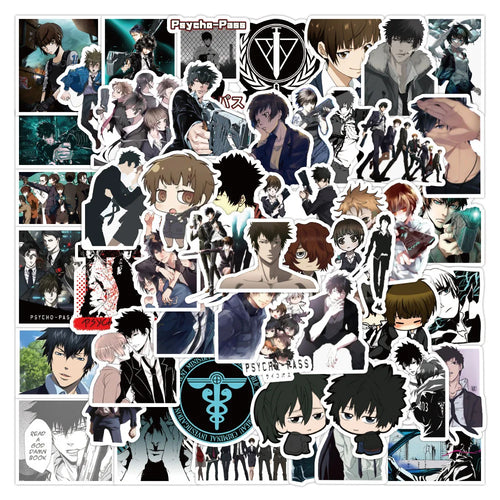 50PCS New Japanese Anime Psychographer Graffiti Stickers Car Trunk Water Cup Refrigerator Sticker
