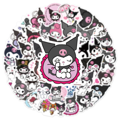 50pcs Cute Cartoon Character Kulomi Personality Decoration Dly  Phone Case Luggage Compartment Toy Sticker