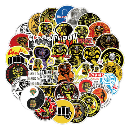 50PCS New Creative Cobra Graffiti Graffiti Waterproof Sticker Notebook Scooter Trolley Case Decorative Sticker