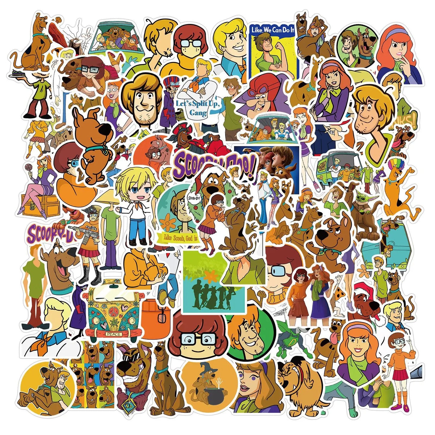 50PCS Cartoon Comedy Movie Scooby Doodle Waterproof Sticker Suitcase Notebook Mobile Phone RefrigeratorSkateboard