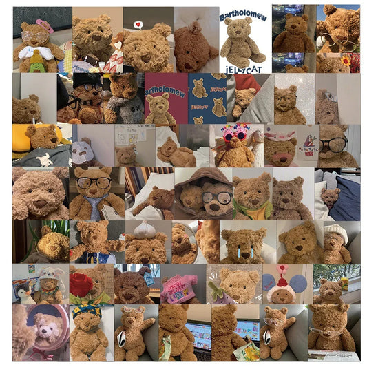 50PCS Cute Doll Bear Personality Decoration Graffiti Waterproof Sticker Notebook Refrigerator Skateboard WaterCup