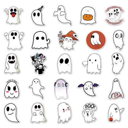 50PCS Ghost Graffiti Stickers Cartoon Cute  Stickers DIY Skateboard Notebook Water Cup Luggage Stickers