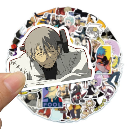 50PCS Anime Soul Eater Character Graffiti Sticker Decoration Luggage Motorcycle Case Laptop Waterproof Toy
