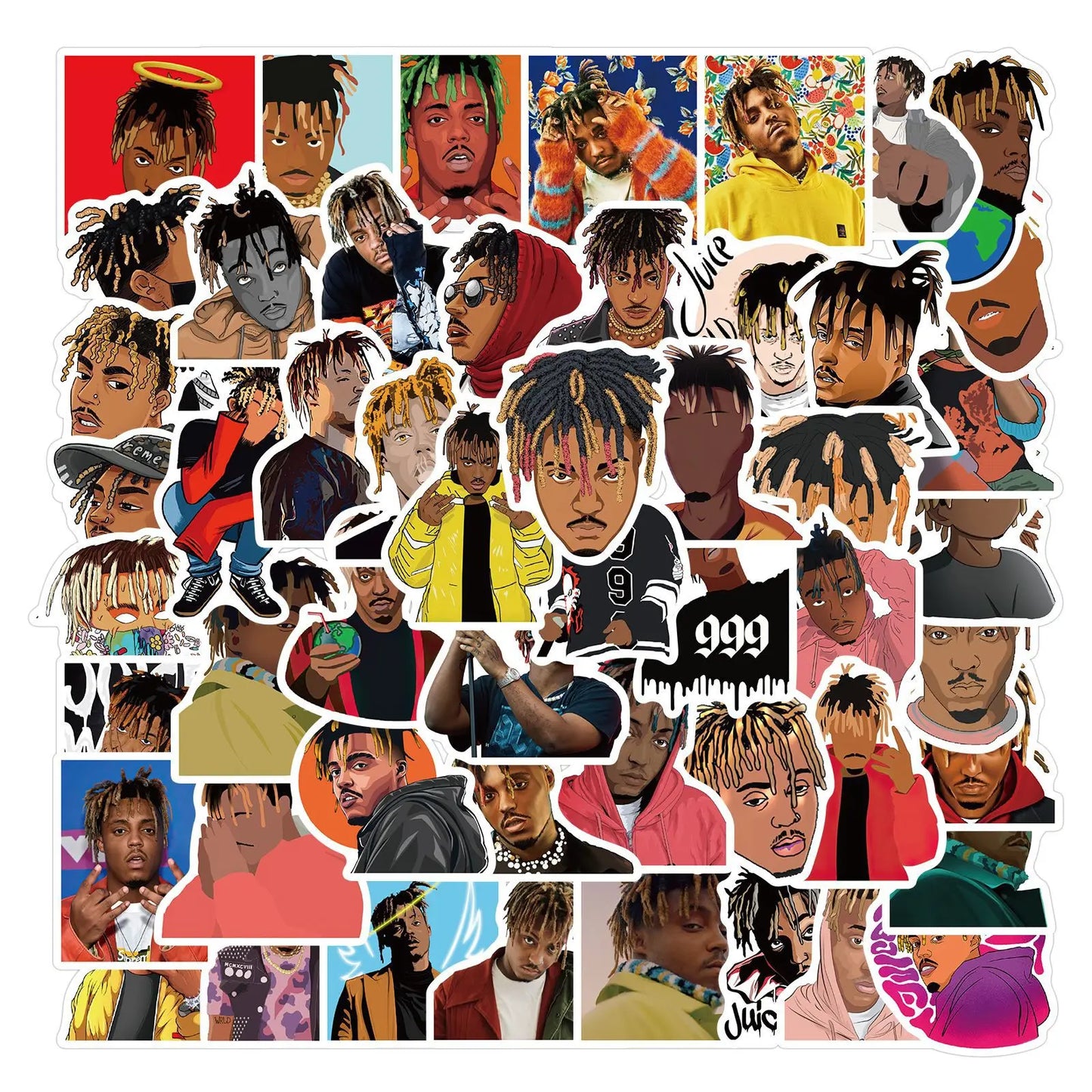50PCS   SingerJuiceWrld Personalized Graffiti Waterproof Sticker Suitcase Notebook Refrigerator Skateboard Helmet